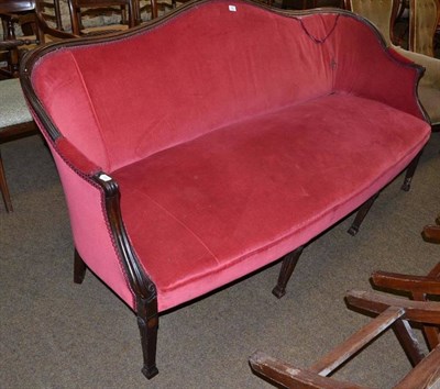 Lot 780 - A 19th century upholstered mahogany settee