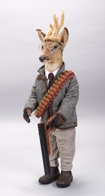 Lot 1109 - Anthropomorphic Taxidermy: "Bucky" The Roebuck...