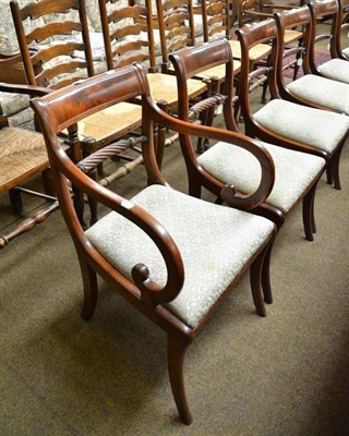 Lot 781 - Set of six mahogany dining chairs