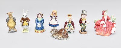 Lot 91 - Seven Beswick Alice Series figures "White...