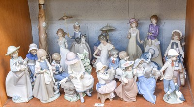 Lot 14 - Twenty Nao Porcelain Figures, (one shelf)