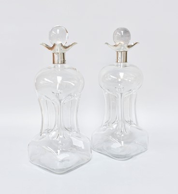 Lot 29 - A Pair of Edward VII Silver-Mounted Glass...