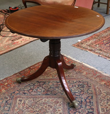 Lot 1340 - A 19th Century Inlaid Mahogany Tilt Top Tripod...