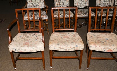 Lot 1268 - A Set of Six George III Mahogany Dining Chairs,...