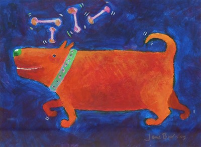 Lot 1180 - Jane Burnley (Contemporary) "Dog Dreamin..."...