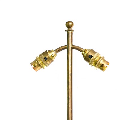 Lot 393 - Two 1950s Floor Lamps, twist frames on...