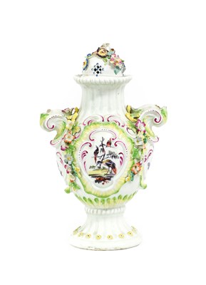 Lot 24 - A Derby Porcelain Potpourri Vase with...