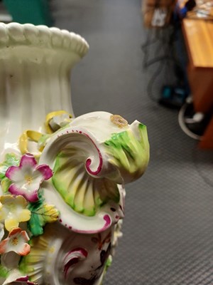 Lot 24 - xxA Derby Porcelain Potpourri Vase with...