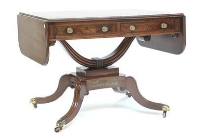 Lot 359 - A Regency Mahogany and Brass Inlaid Sofa Table,...