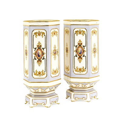 Lot 60 - A Pair of Coalport Aesthetic Movement...