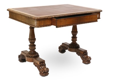 Lot 859 - A George IV Rosewood Library Writing Table, in...