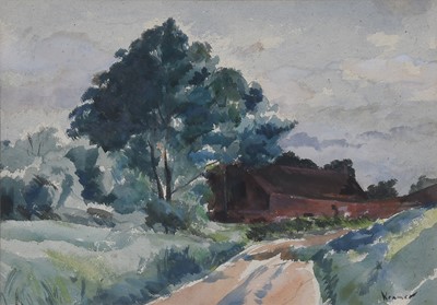 Lot 1140 - Jacob Kramer (1892-1962) Farmstead on a...