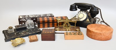 Lot 149 - A Victorian Papier Mache Desk Stand, together...