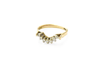 Lot 239 - A 9 Carat Gold Diamond Half Hoop Ring, of...