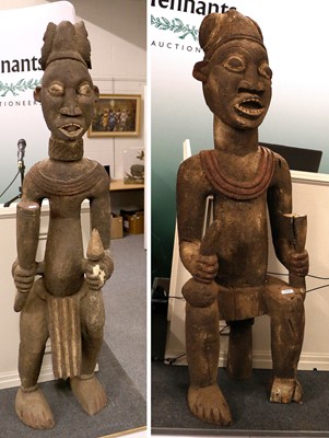 Lot 1333 - A Pair of Large African Ancestor Figures,...