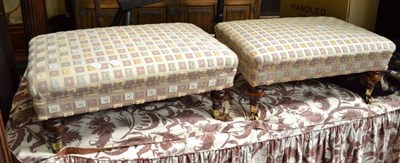 Lot 815 - A pair of modern upholstered footstools