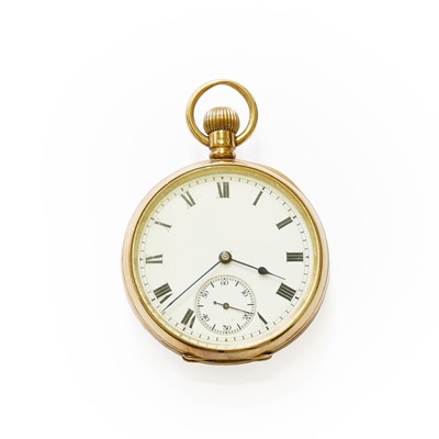 Lot 312 - A 9 Carat Gold Open Faced Waltham Pocket Watch,...