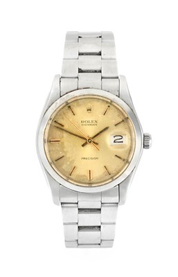 Lot 2155 - Rolex: A Stainless Steel Calendar Centre...