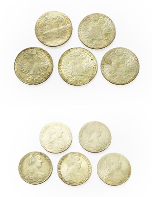 Lot 320 - Five Maria Theresa Thalers, all restrikes...