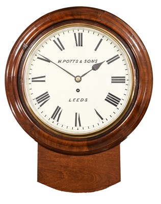 Lot 781 - A Mahogany Drop Dial Wall Timepiece, Signed...