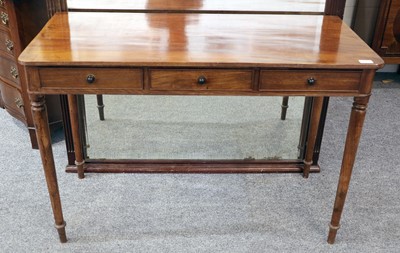 Lot 1361 - A Victorian Mahogany Table, with three drawers,...