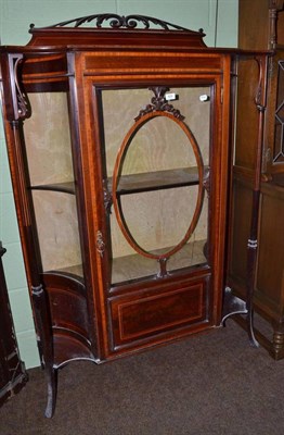 Lot 825 - An Edwardian glazed mahogany display cabinet cross banded in satinwood