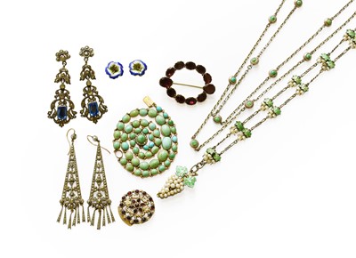 Lot 348 - A Quantity of Jewellery, including a turquoise...