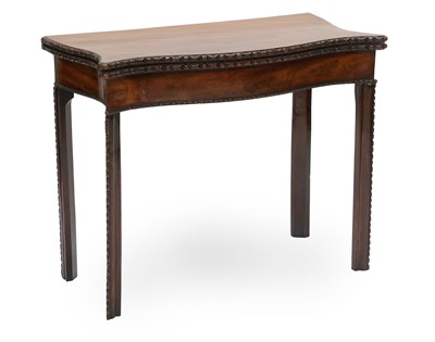 Lot 861 - A George III Mahogany Foldover Card Table,...