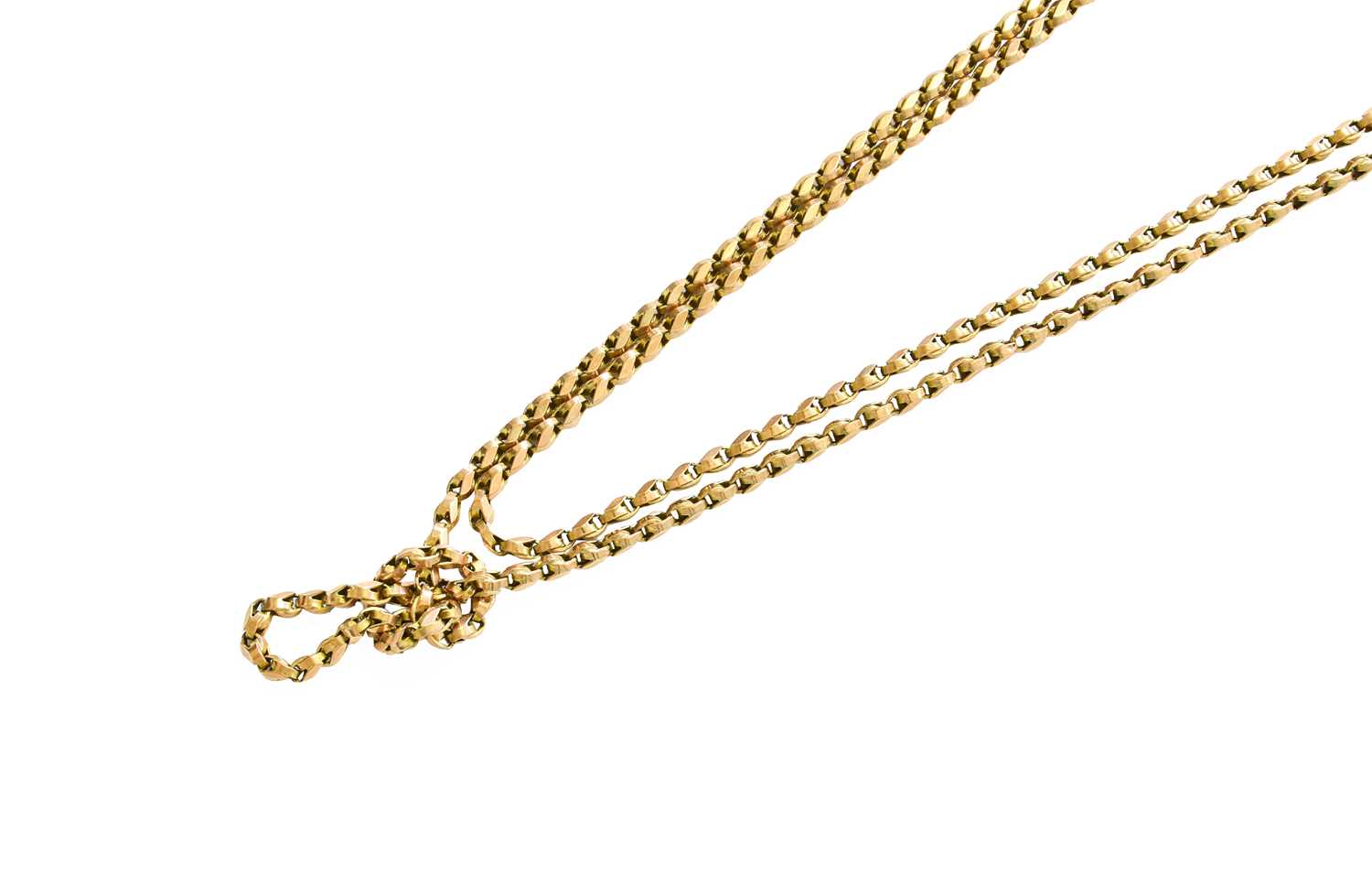 Lot 183 - A Guard Chain, with applied plaque stamped '9C'...