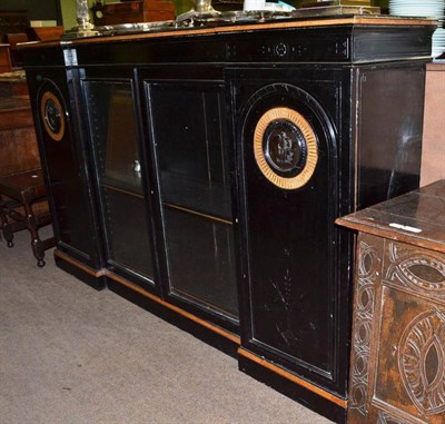 Lot 840 - Ebonised credenza