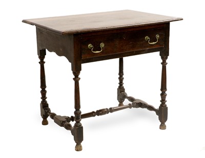 Lot 806 - An Early 18th Century Oak Side Table, the...