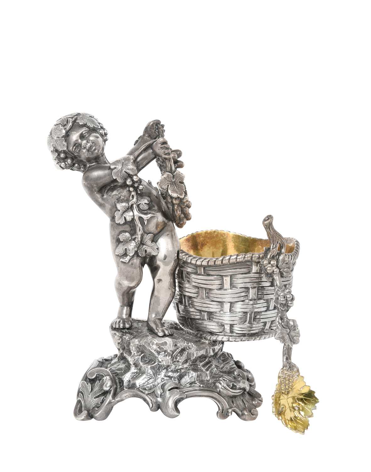 Lot 2119 - A Victorian Silver Salt-Cellar and Salt-Spoon