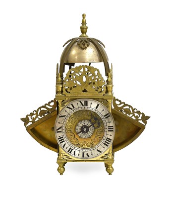 Lot A Small Hook and Spike Alarm Lantern Clock,...