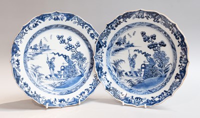 Lot 136 - A Pair of 18th Century Chinese Export Blue and...