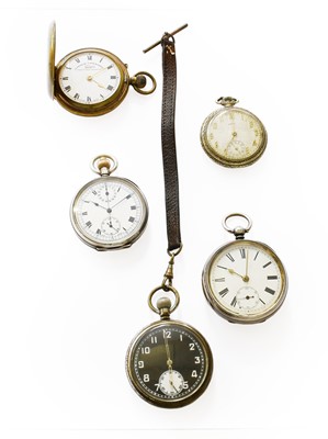 Lot 306 - A Silver Pocket Watch, Silver Single Push...