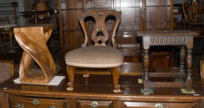 Lot 1254 - A 17th Century Style Oak Joint Stool, 44cm by...