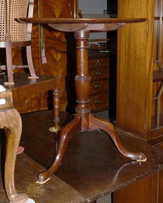 Lot 1244 - A George III Mahogany Dish Topped Tripod Table,...