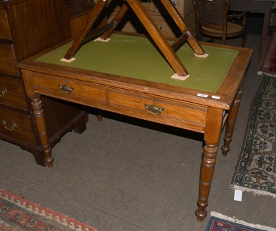 Lot 1286 - An Edwardian Mahogany Leather Inset Two Drawer...