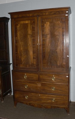 Lot 1301 - A Regency Mahogany Linen Press, circa 1830,...