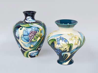 Lot 144 - A Modern Moorcroft Pottery Vase, "Sapphire"...