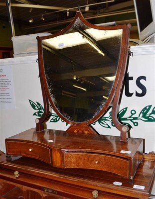 Lot 859 - A Regency mahogany dressing mirror with shield shaped mirror