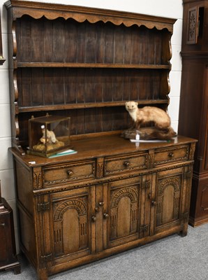 Lot 1315 - A Titchmarsh & Goodwin Style Oak Dresser and...