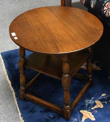 Lot 1291 - Titchmarsh & Goodwin Style Oak Lamp Table,...