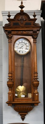 Lot 1166 - A Vienna Type Single Weight Driven Wall...