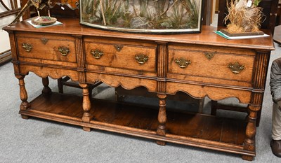 Lot 1335 - An 18th Century Style Potboard Dresser Base,...