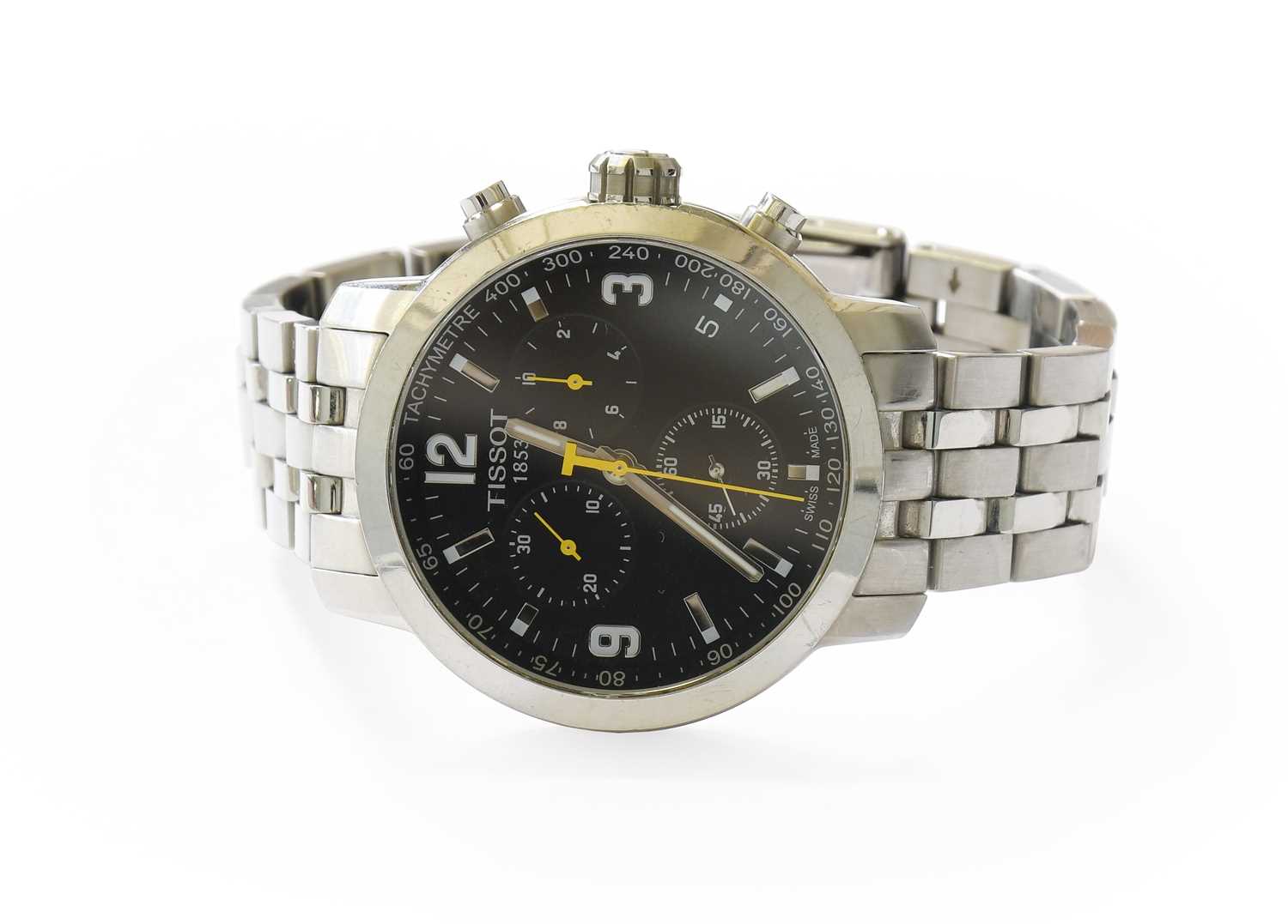 Lot 110 - A Stainless Steel Quartz Chronograph Tissot...
