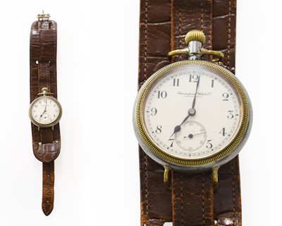 Lot 338 - A Fob Watch, Now Converted to a Wristwatch,...