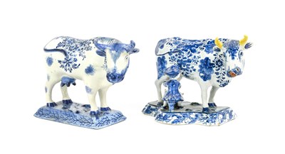 Lot 84 - A Dutch Delft Milking Group, 19th century, the...