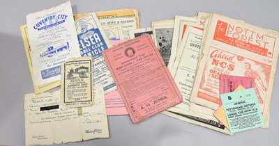 Lot 11 - Football Programmes A Collection Of Pre-1960 Examples