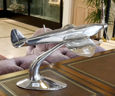 Lot 235 - A Chrome Desk Model of a Propeller Driven Aero...